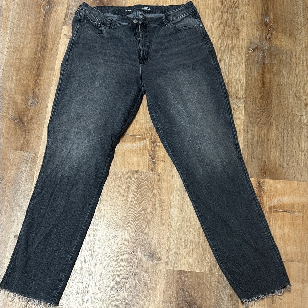 Old Navy Women's Dark Gray Straight Leg Jeans